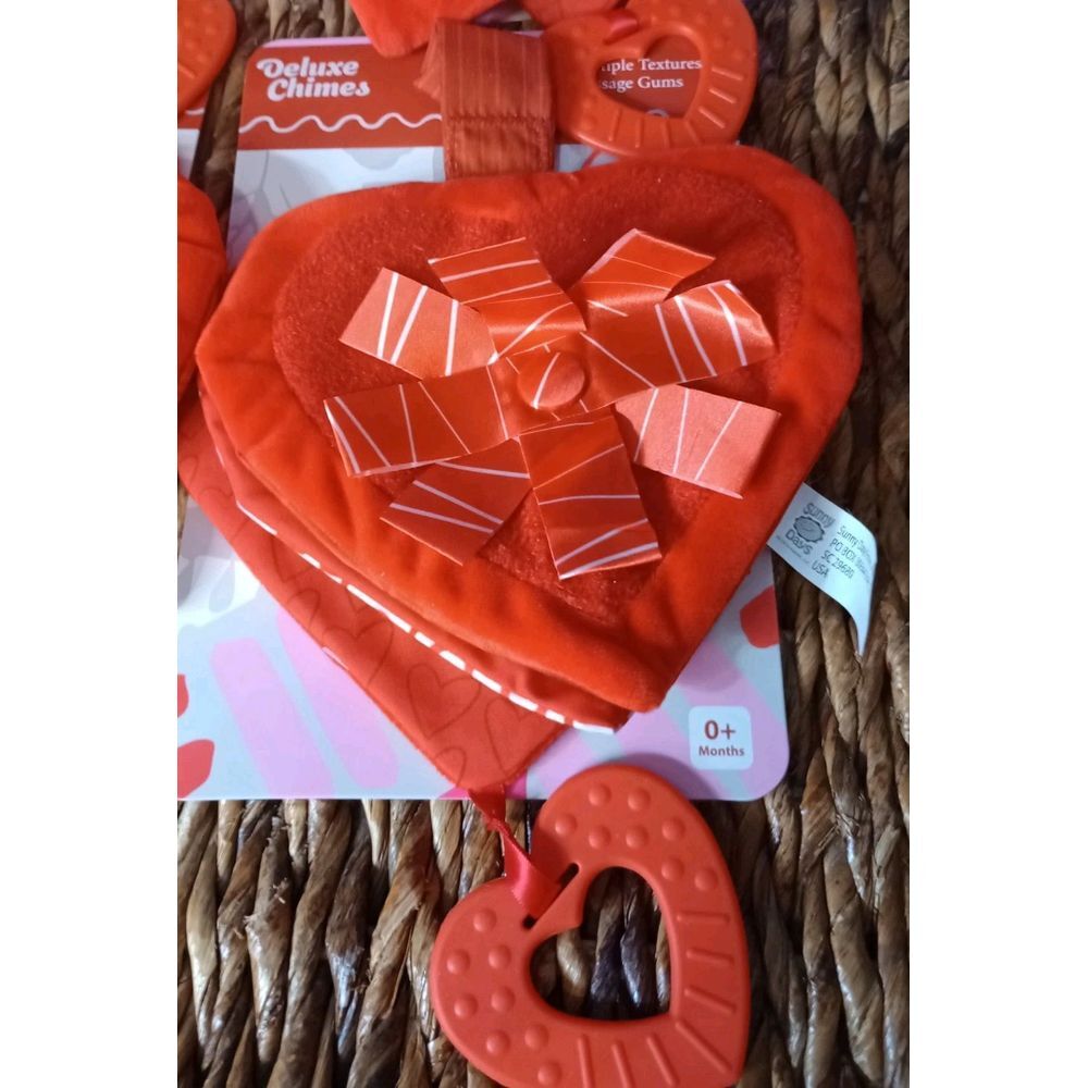 Sunny Days Deluxe Crinkle Book - Box Of Choclates- Valentine's Day- Teether-Pink